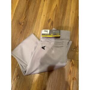 Easton Baseball Pants Boys Size small Gray Elastic Waist band Double Knee